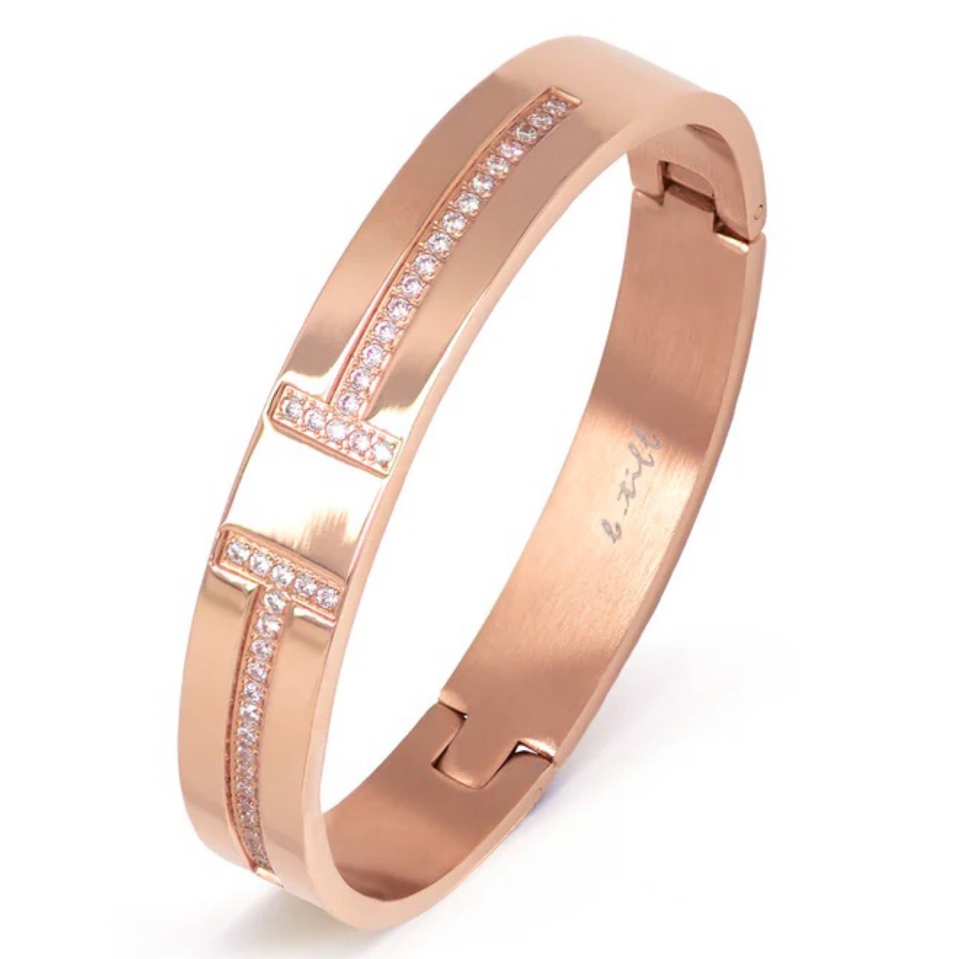 Harmony Rose Gold Bangle Bracelet | Formia Design LLC